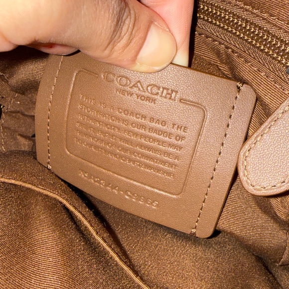Coach Signature Brown and Black Belt Bag - Picture 7 of 8